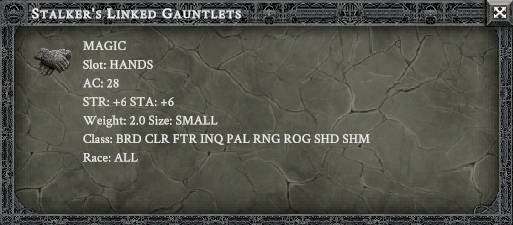 STALKER'S LINKED GAUNTLETS item card